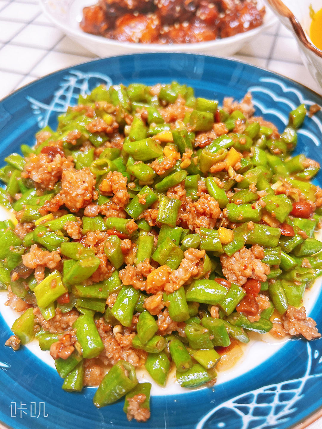 肉沫豆角下饭菜