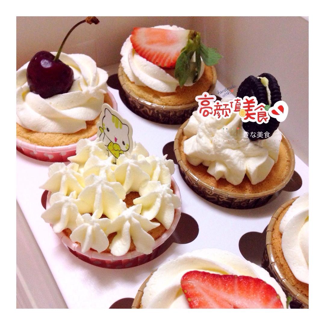 戚风杯子蛋糕^_^不开裂不回缩喔～