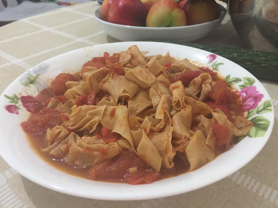 西红柿腐竹炖