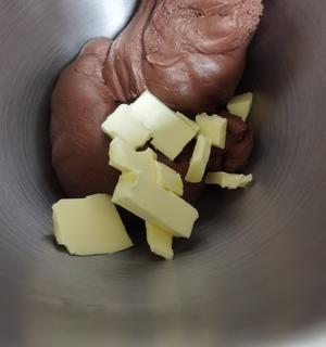 🔥巨柔软❗️浓郁香气💯巧克力老面包的做法 步骤7