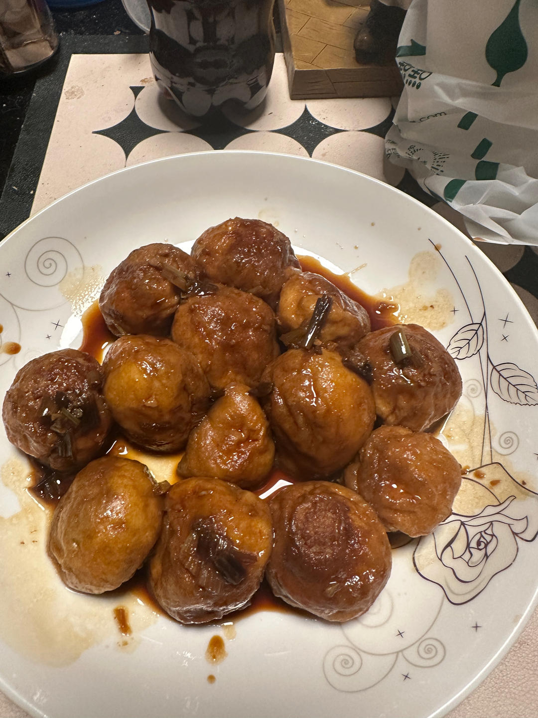 红烧油面筋塞肉