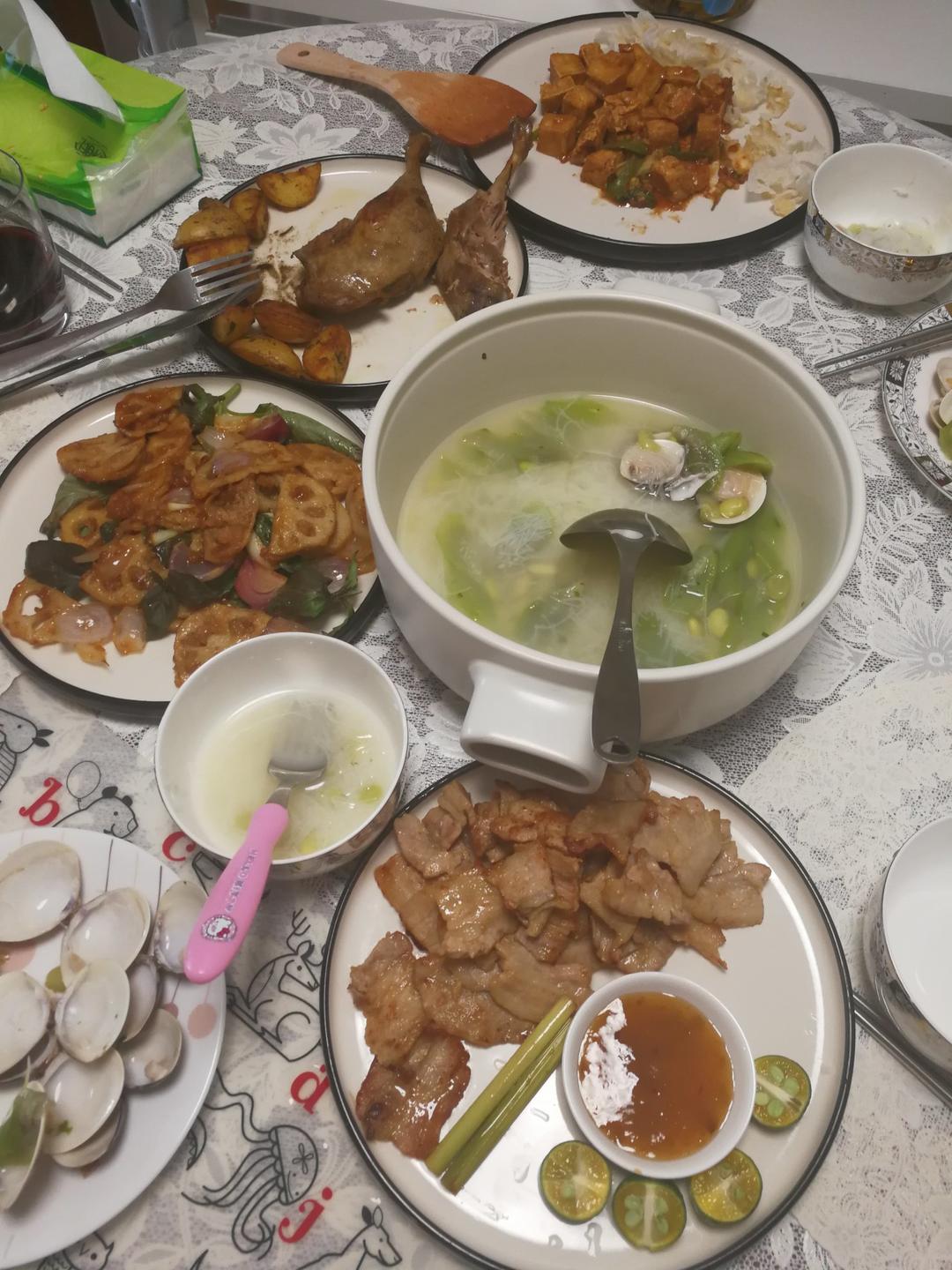 【食材包操作说明】丝瓜毛豆蛤蜊清鸡汤