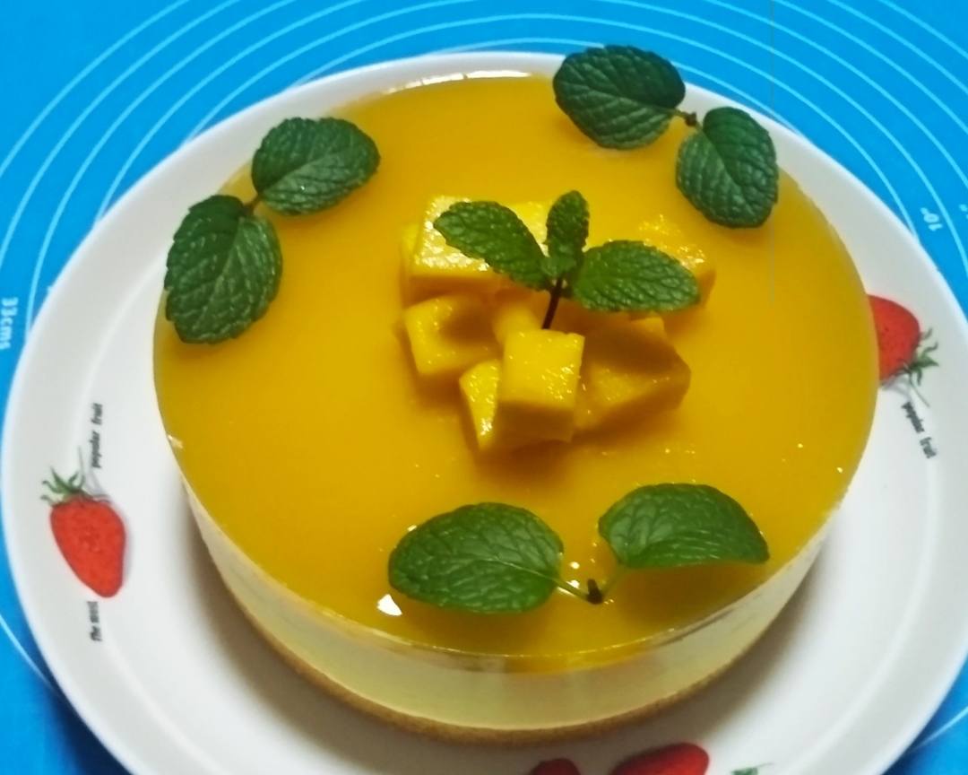 芒果流心慕斯蛋糕（六寸）的做法