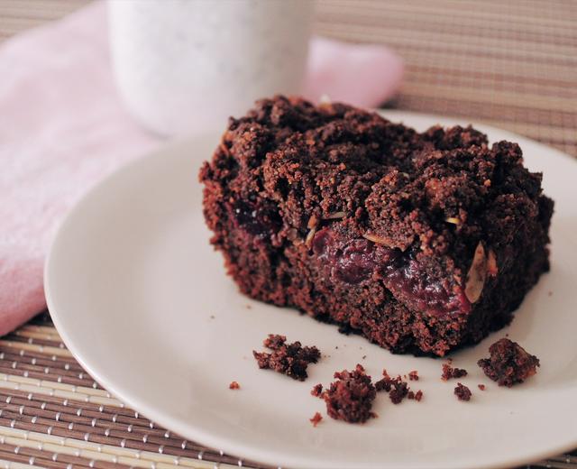 樱桃巧克力酥顶蛋糕 crumb cake al cioccolato e ciliegie的做法