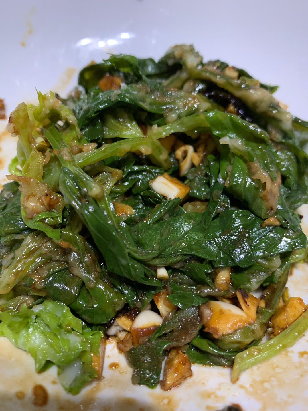 蒸芹菜叶（蒸野菜）