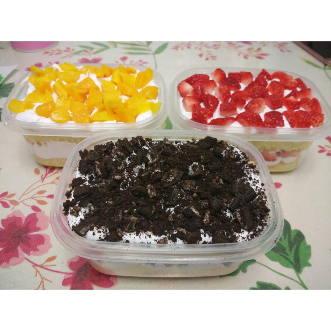 简单快手的便当饭盒水果盒子蛋糕