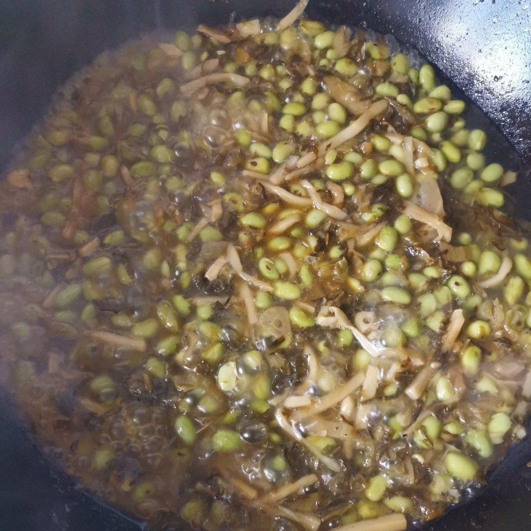 雪菜茭白炒毛豆