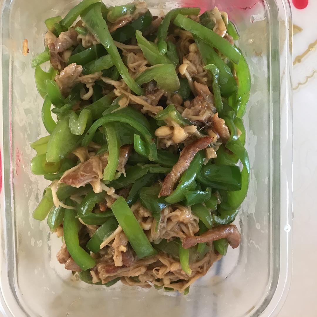 金针菇青椒肉丝