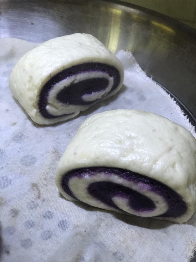 紫薯双色馒头