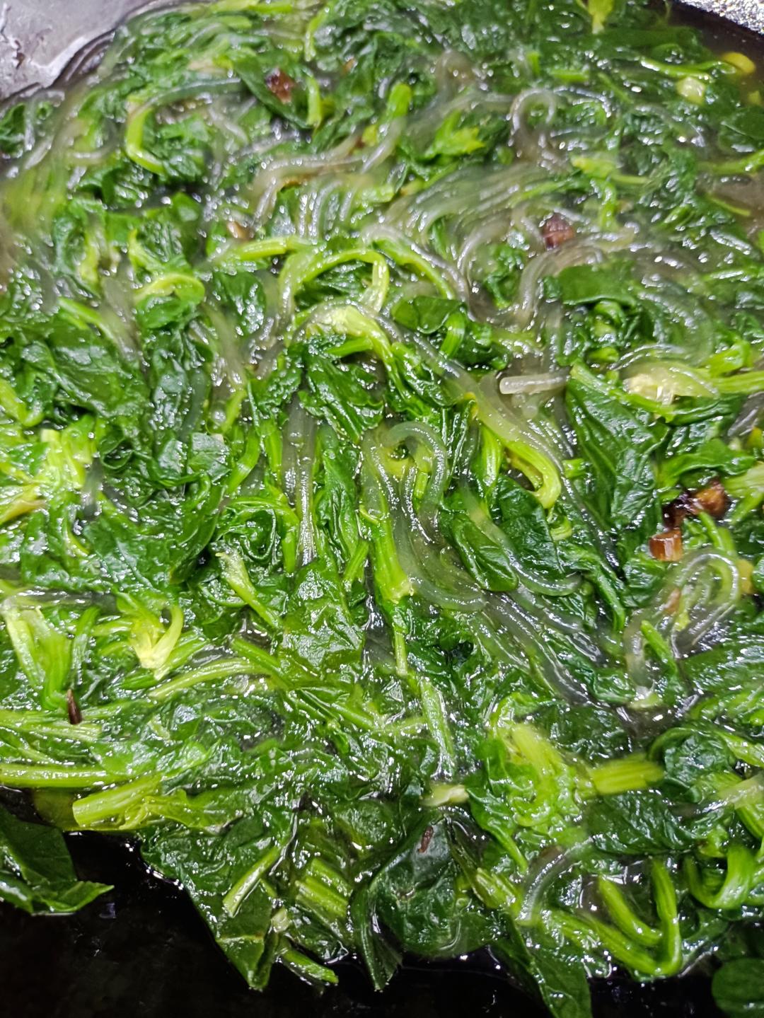 快手菠菜炖粉条