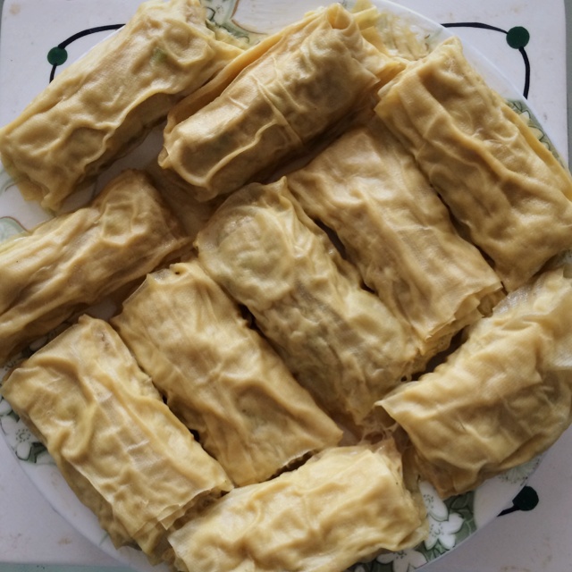干豆腐蒸肉卷