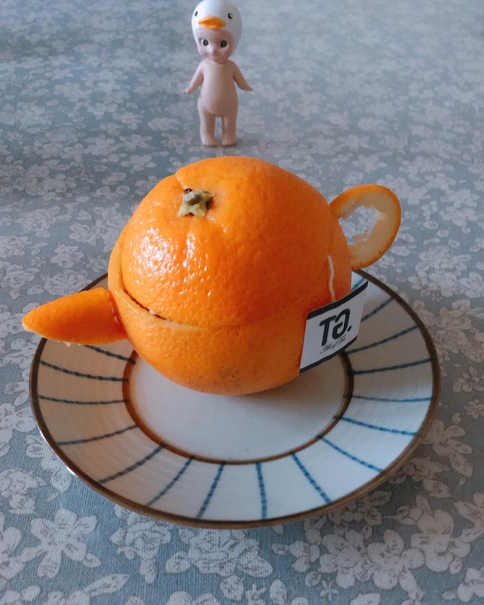 超萌的橙子茶壶