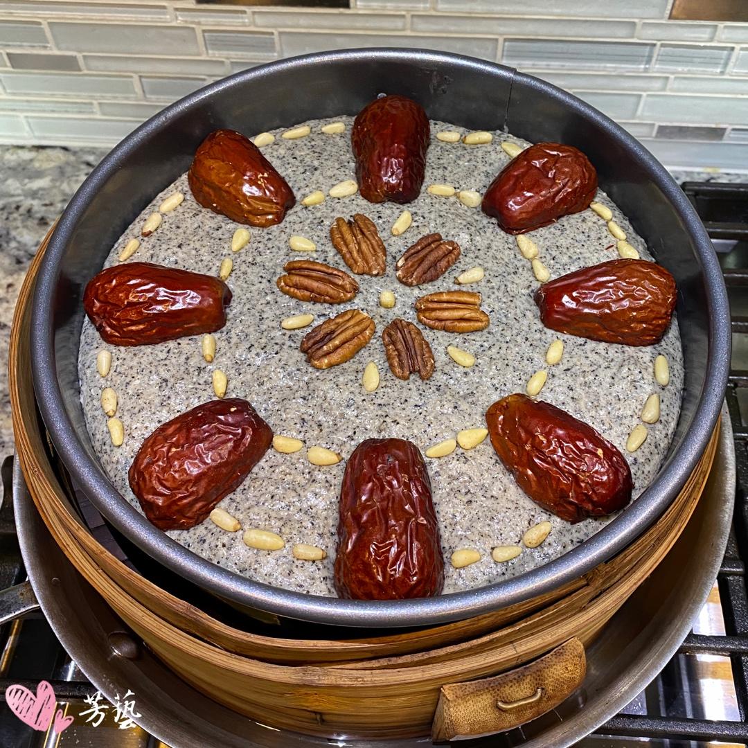 奶香黑芝麻发糕