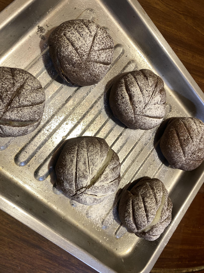 黑麦欧包（咸蛋黄 紫薯）无油无糖版