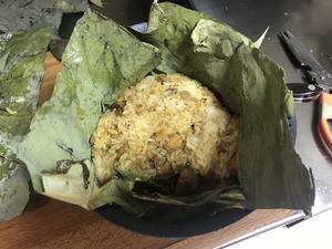 美善品 香菇鸡腿荷叶糯米饭的做法 步骤17