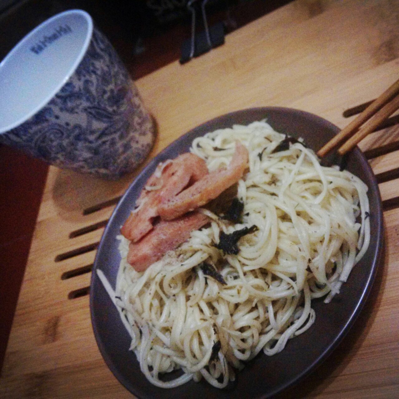 可能是最好吃系列--橄榄菜培根意面