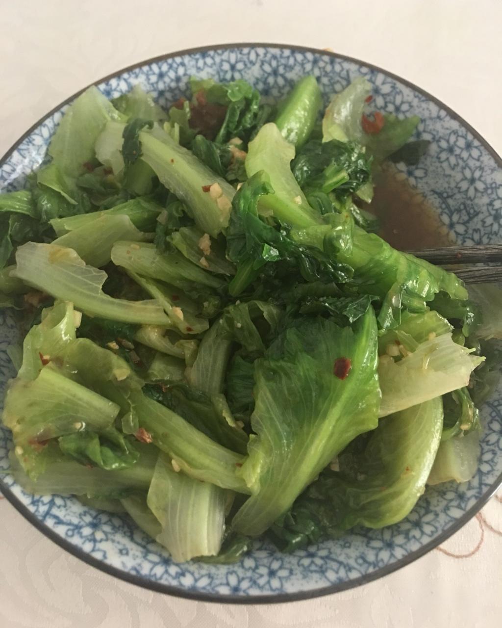 白灼西生菜