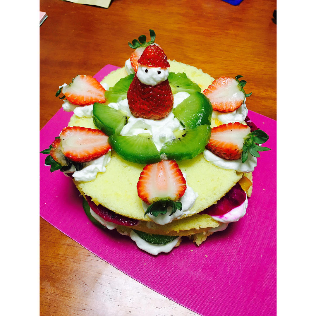 【零失败】不会裱花没关系的水果裸蛋糕 芒果裸蛋糕 完美戚风胚