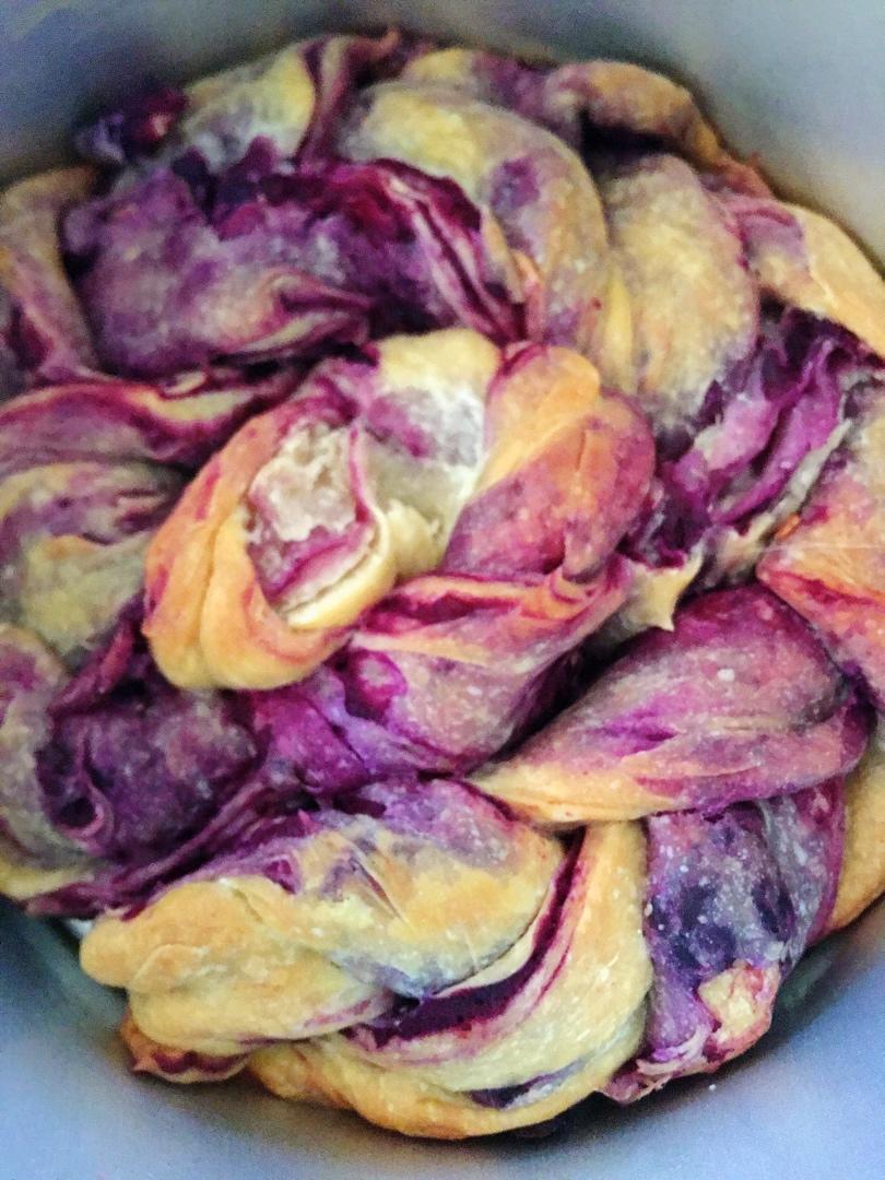 入门级不用揉出膜的手撕紫薯面包无黄油版