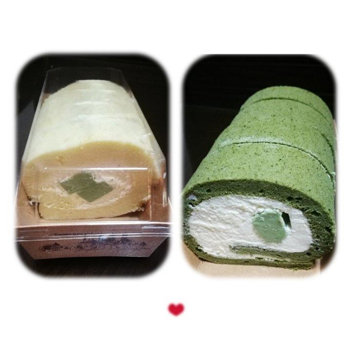 波点抹茶奶冻蛋糕卷