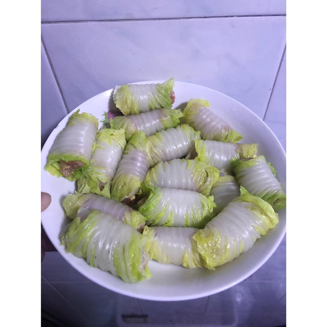 叶ye爷做的娃娃菜包肉