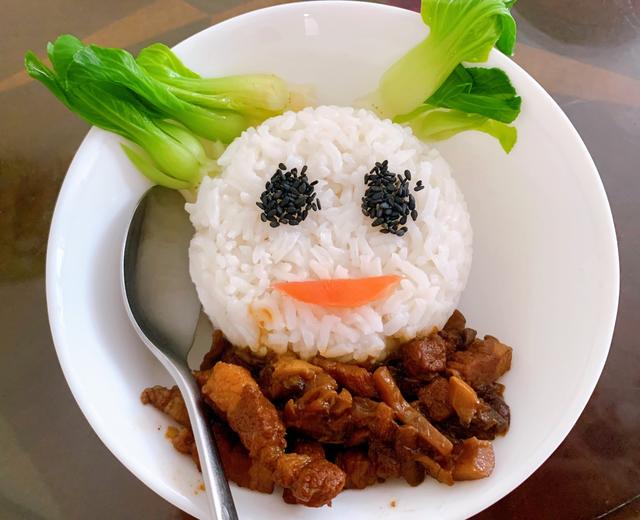 卤肉饭(下饭神器)宝宝造型的做法
