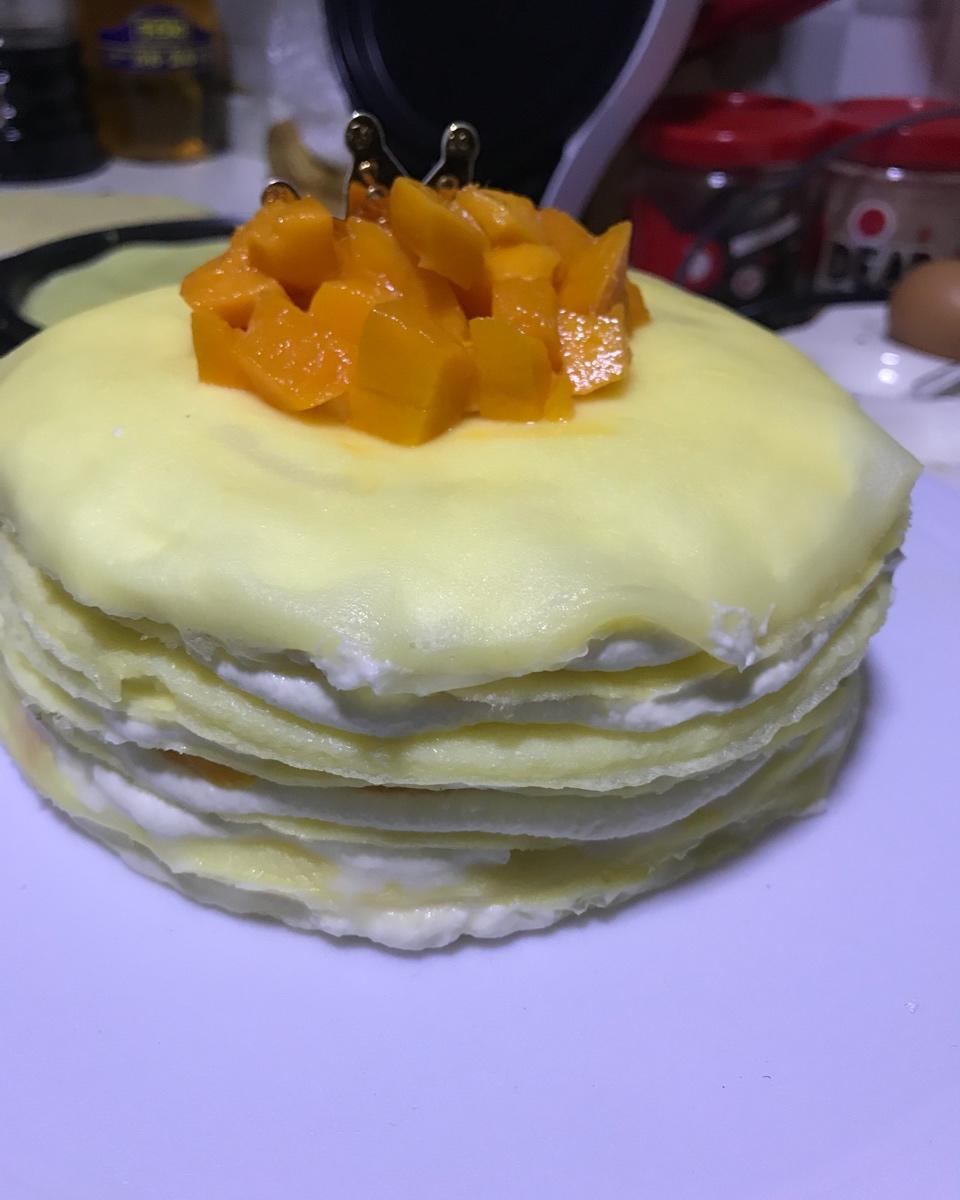6寸千层芒果蛋糕（附雀巢淡奶油变硬小秘籍）