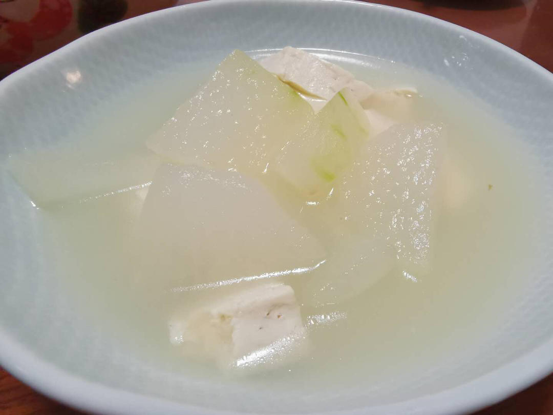 1个月吃瘦10斤减脂餐-晚餐：花甲豆腐冬瓜汤🥣第164道