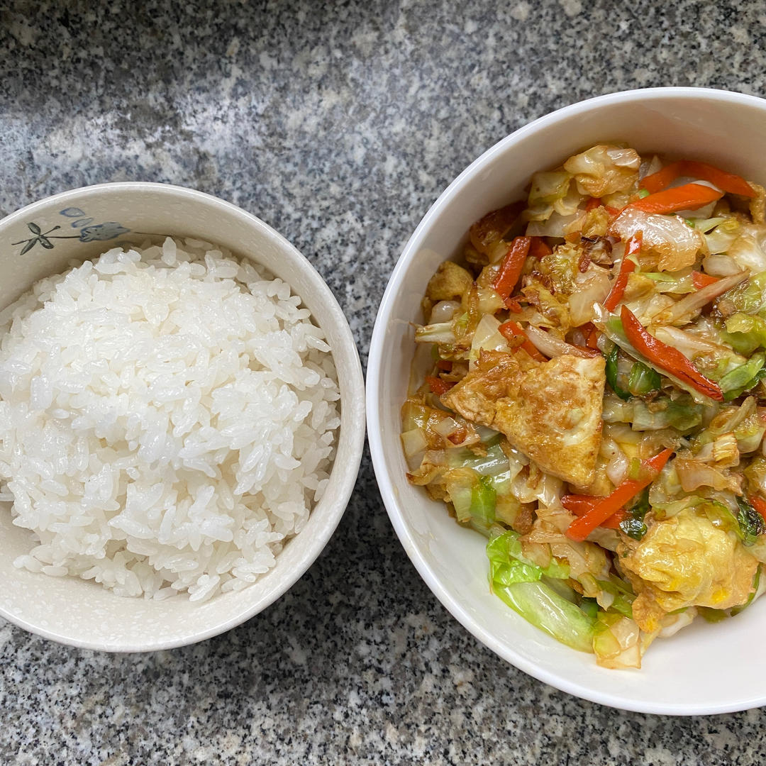 包菜丝炒蛋