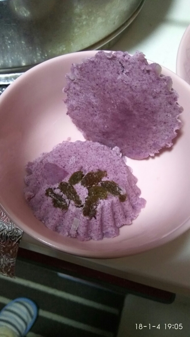 椰香紫薯米糕的做法 步骤5