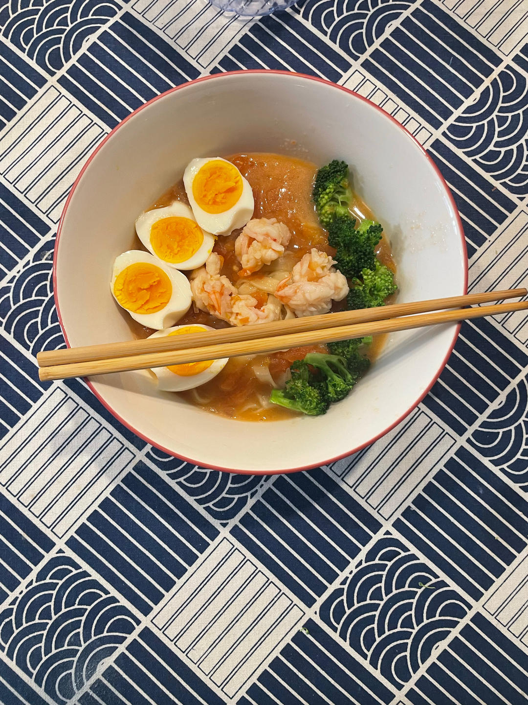 番茄鸡蛋虾仁面