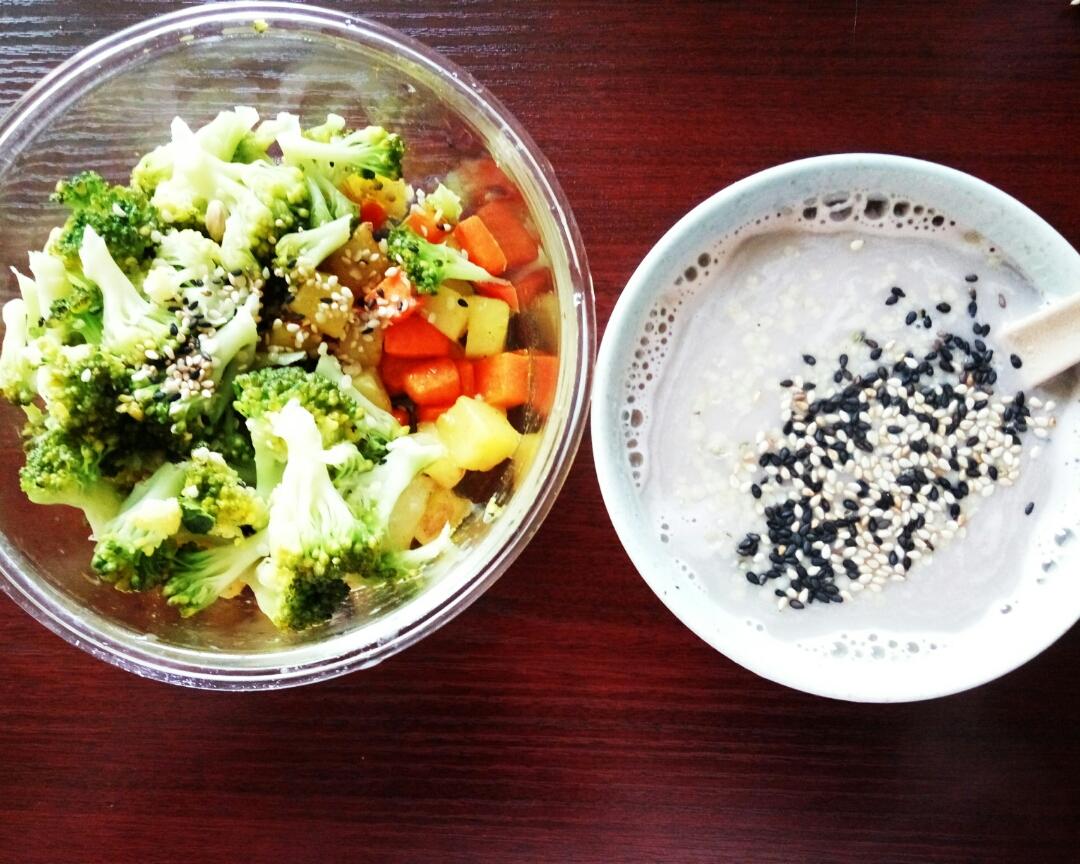 好吃的土豆胡蘿蔔西蘭花