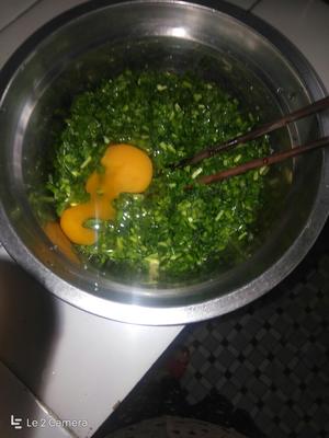 韭菜鸡蛋煎的做法 步骤2