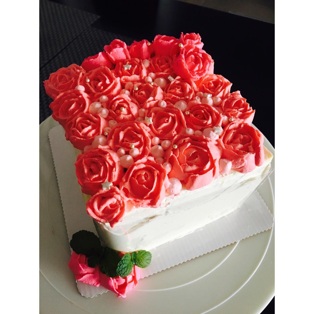 蛋糕裱花—简单花束蛋糕