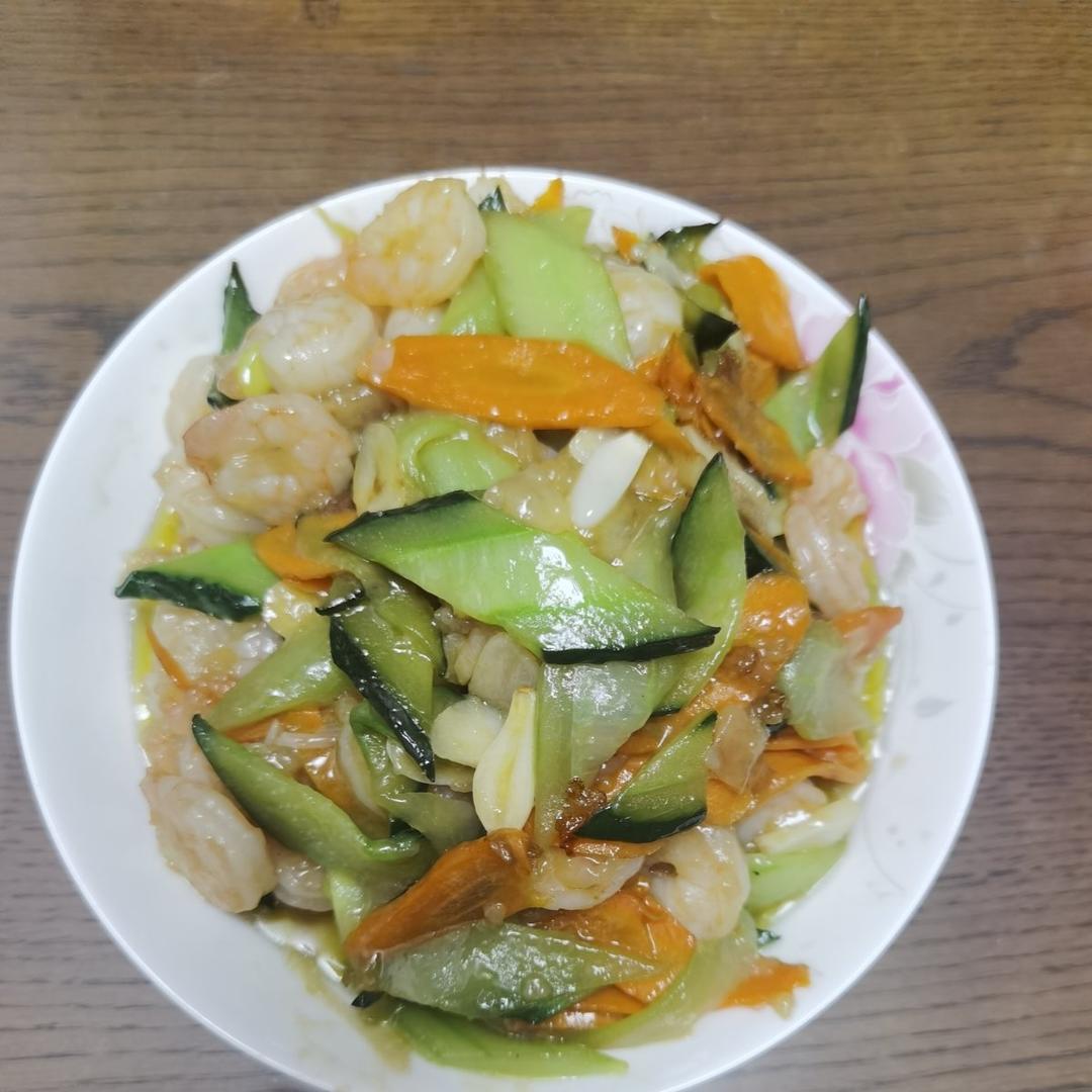 虾仁炒青瓜