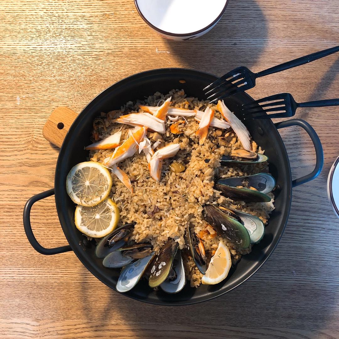 青口大虾海鲜饭