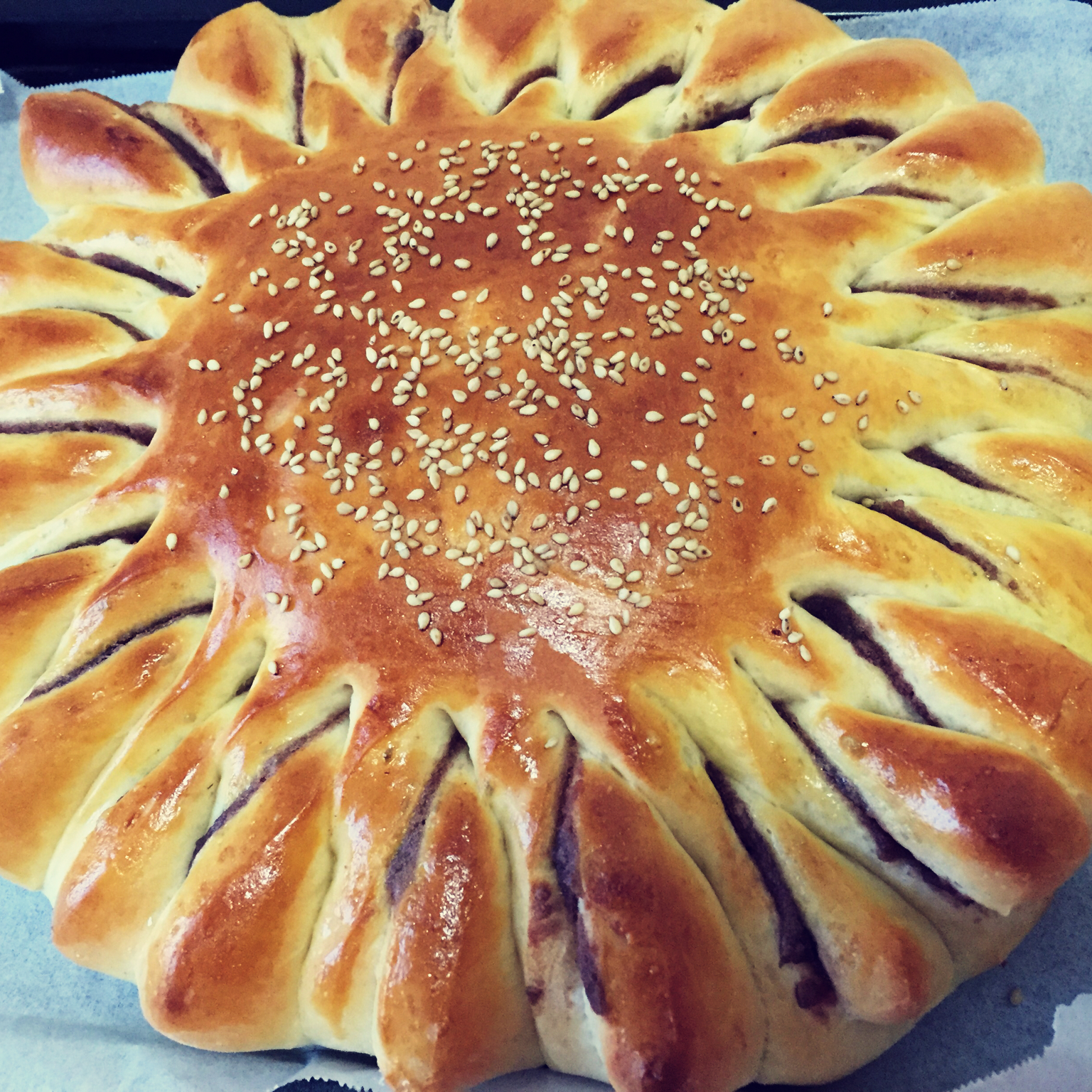 向日葵豆沙面包