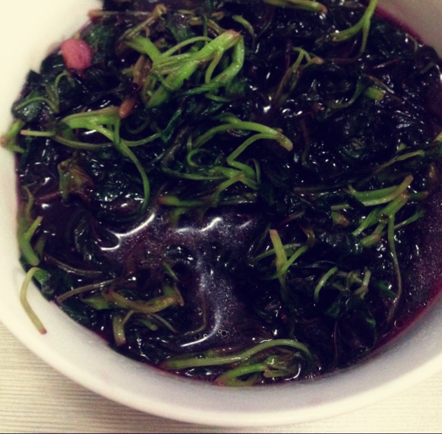 蒜炒红米苋
