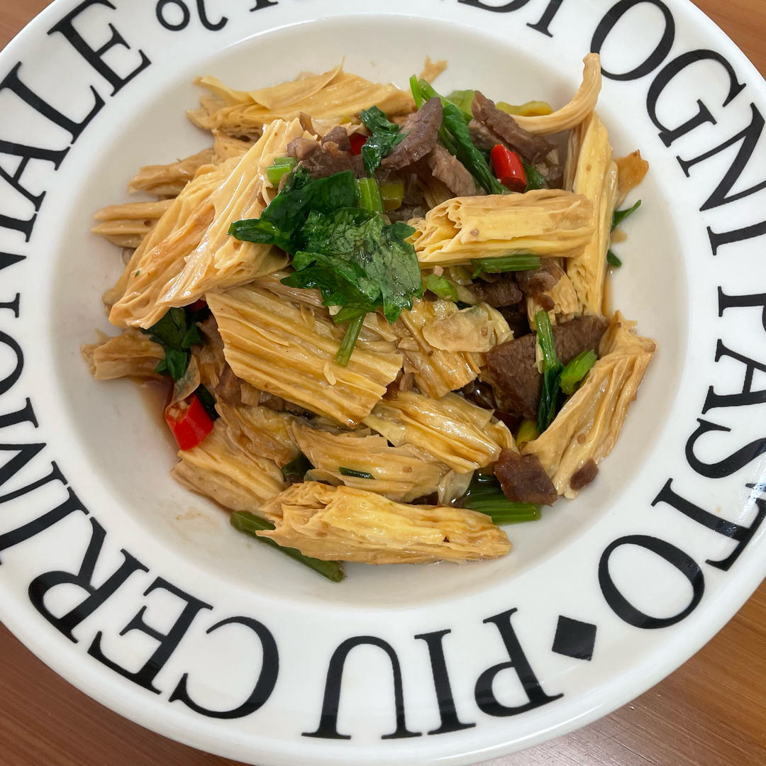 强强联手的腐竹焖牛肉