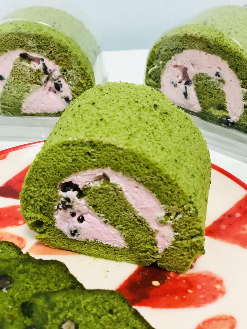 抹茶红豆蛋糕卷