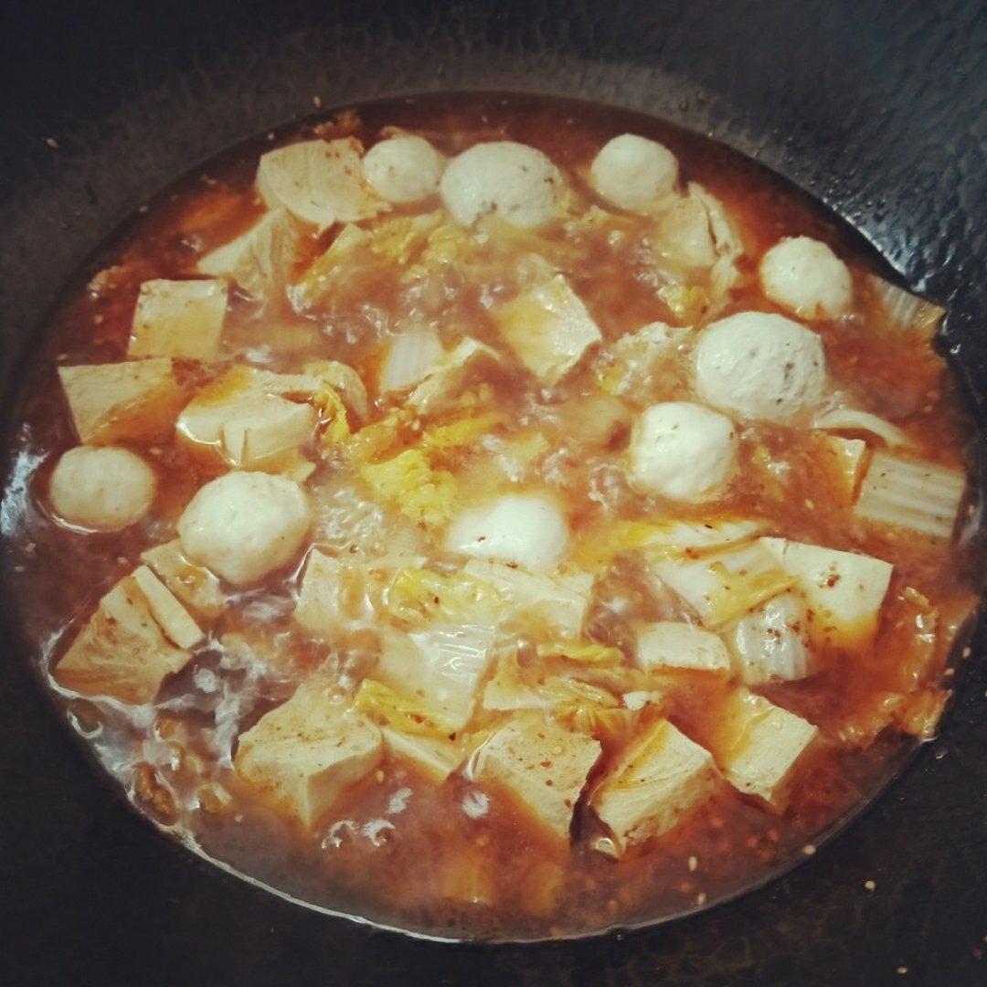 白菜炖冻豆腐