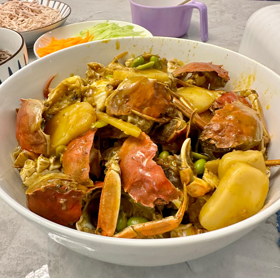 六月黄毛豆炒年糕