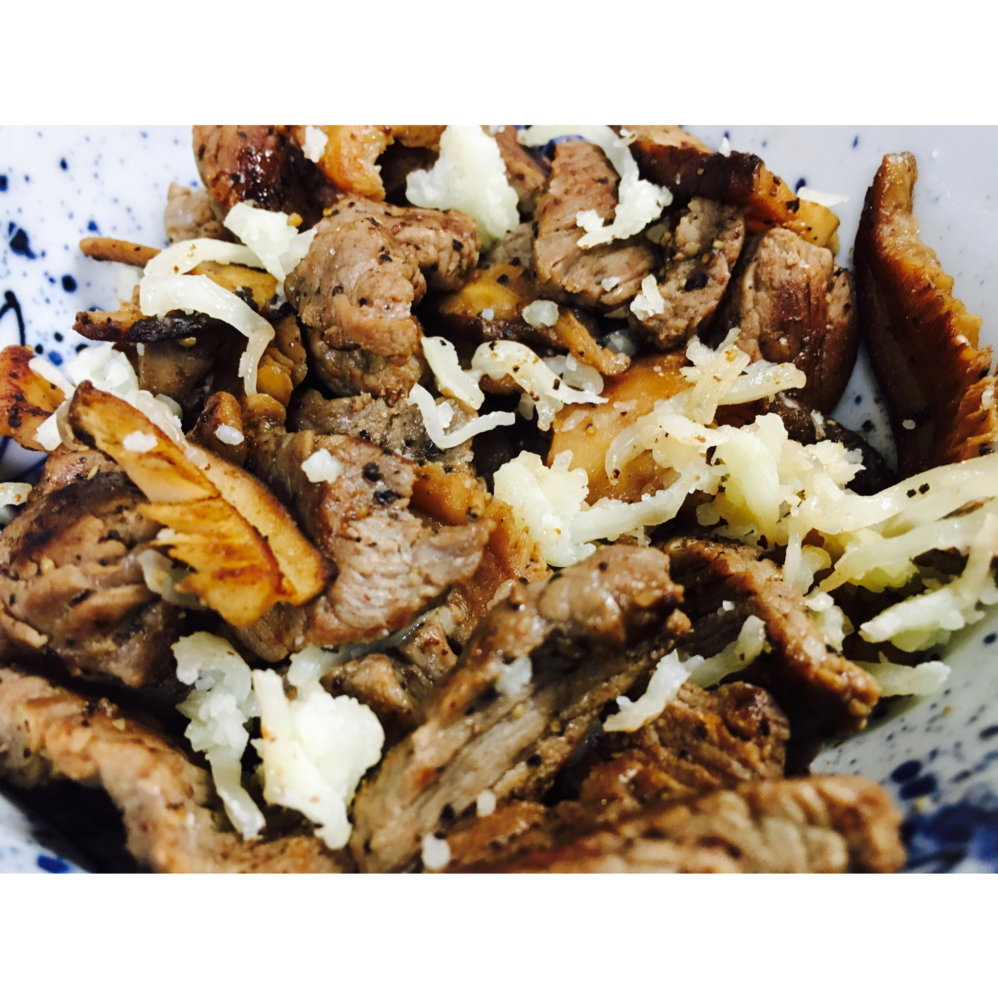 黄油香菇煎牛肉