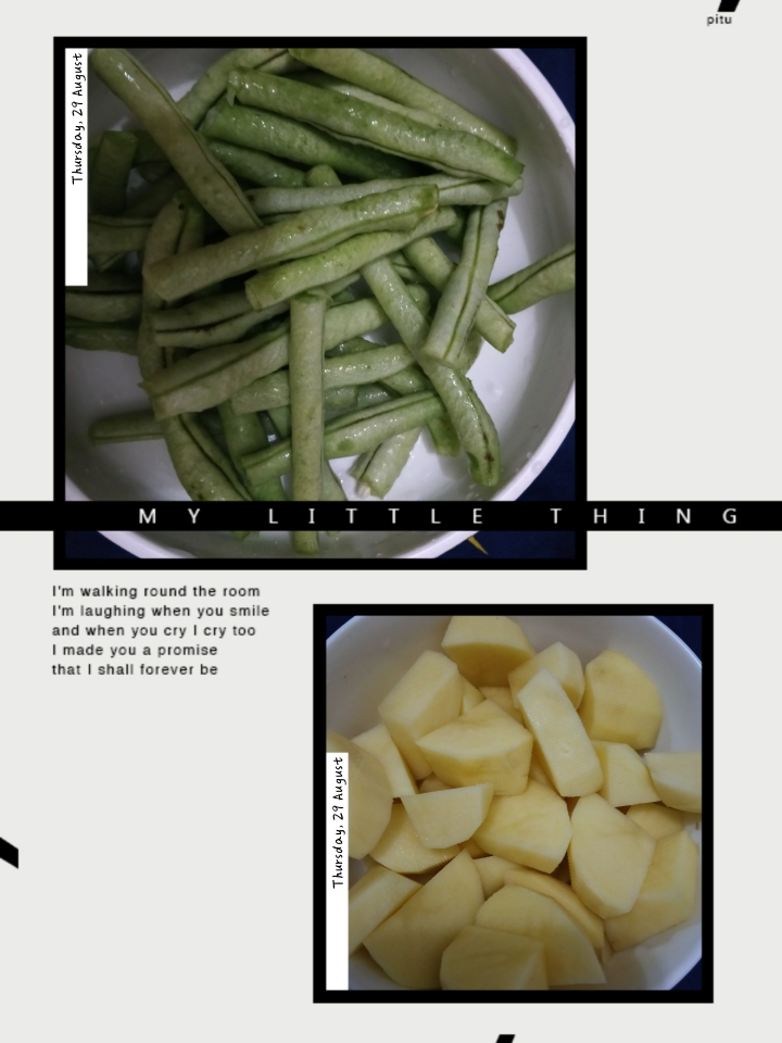 南瓜芸豆炖土豆的做法 步骤2