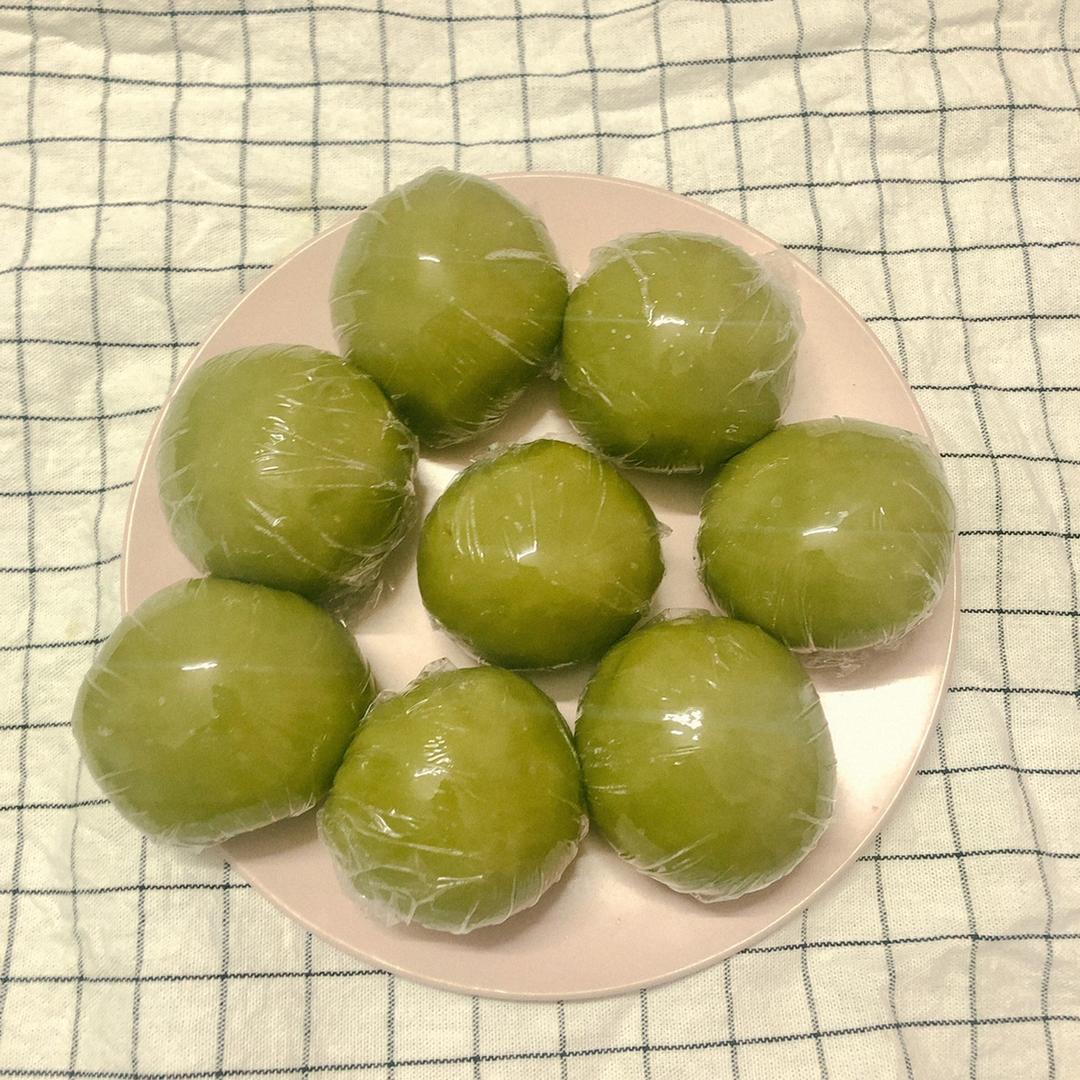 网红青团～～咸蛋黄肉松青团