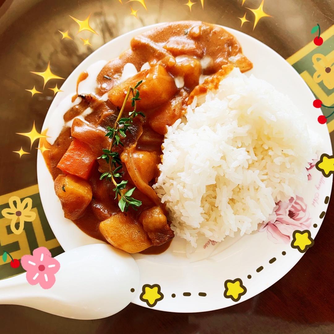 枫糖酱椰汁牛肉咖喱饭🍛