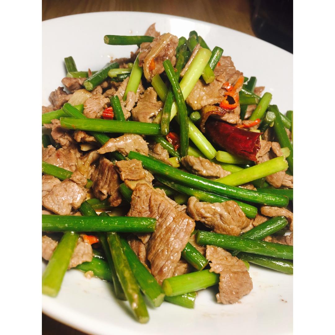 蒜苗炒牛肉