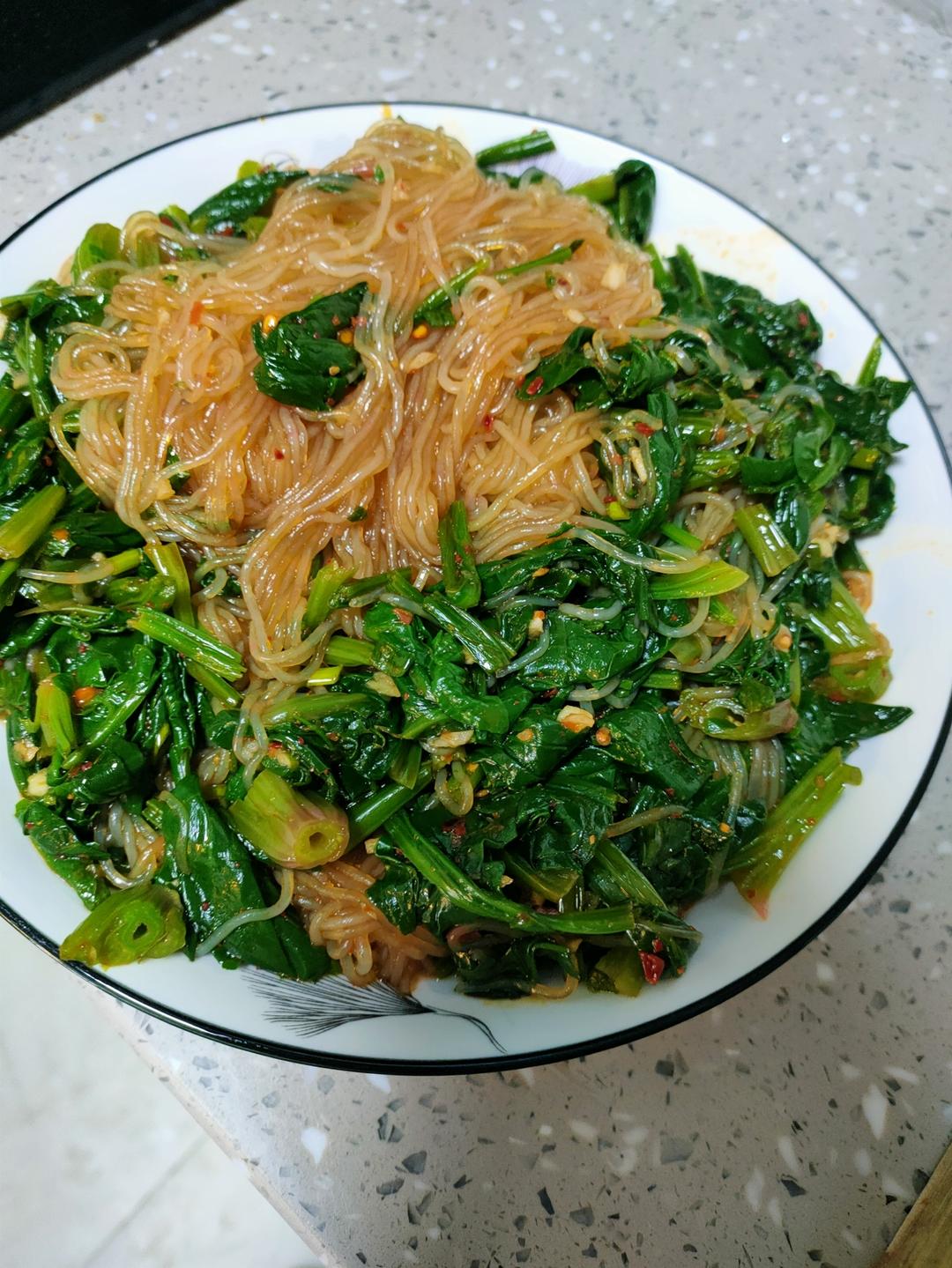 凉拌菠菜粉丝
