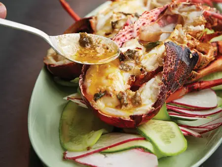 Grilled Lobster with Chipotle Garlic Seaweed Butter