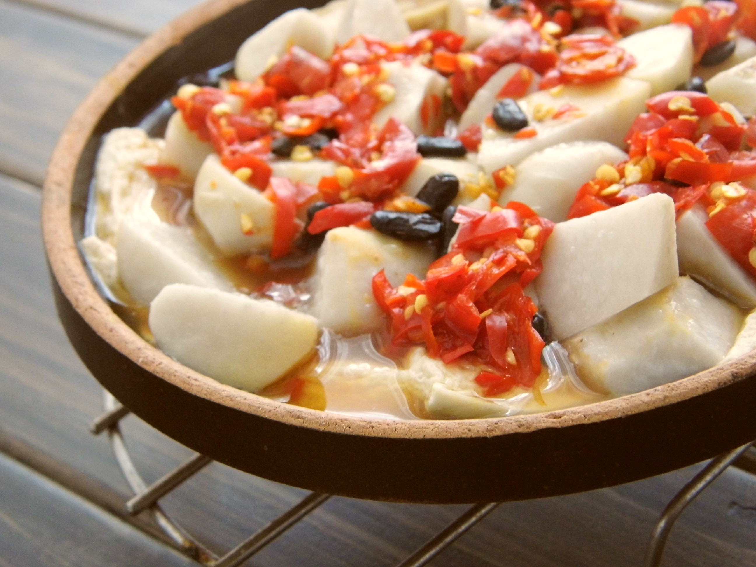 唐栗子做的剁椒蒸芋艿